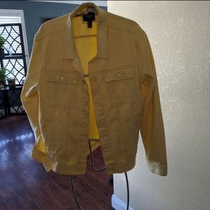 Yellow denim jacket
